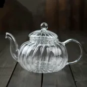 全球選品1館 生活百貨 生產花茶壺耐熱玻璃茶壺 條紋南瓜壺 茶壺套裝過濾內膽泡茶