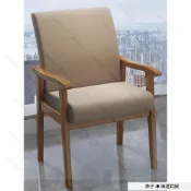 【栗子新品】橡木椅 全實木餐椅 靠背椅 電腦傢用扶手椅 單人沙發椅 麻將椅 休閒椅 老人臥室實木椅 老人椅
