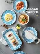 協貿國際日用品生活9館 半房抗菌面碗日式創意高腳淺口沙拉陶瓷餐具大號深盤斗笠湯面條碗