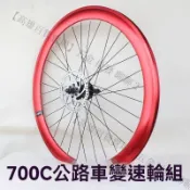 熱銷、700c變速公路車碟剎款軸承前後輪組700x23/25/28輪轂622胎21/24速