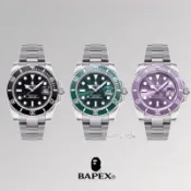日本正品🇯🇵BAPEX Type1 APE BAPE 綠水鬼 機械錶 手錶 猿人 潮流滑板 鋼帶 玻璃寶石 預約