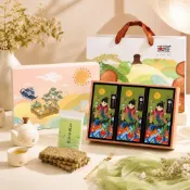 (店+)【無藏茗茶】K5【公益禮盒】無藏 隆重茶食禮盒 – 月圓人團圓 – 玉山焦糖烏龍茶煎餅3入茶食大禮盒