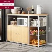 廚房置物架落地 多層餐邊櫃 現代簡約廚房櫃100cm