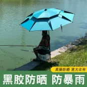 huangjinlang 【萬向黑膠防曬】釣魚傘 戶外傘 遮陽傘 防雨傘 摺疊傘 垂釣傘 加厚傘布 2.4米/2.2米 大傘面 防風加固 釣魚必備