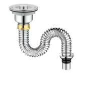 (店+)洗菜盆下水器-SUS304廚房流理台落水頭 水槽304不銹鋼下水器排水管 下水管☆豪麥網☆