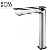 領券再享9折《BOSS》220099CB 加高 面盆龍頭 臉盆龍頭 日本進口陶瓷閥芯 BHW 按壓式落水頭 台灣製造