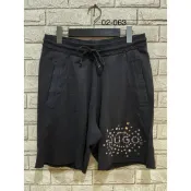 高雄凡賽斯歐洲精品 HUGO BOSS BOSS 印刷寶石字體LOGO 仿舊設計 黑色 短褲 短棉褲