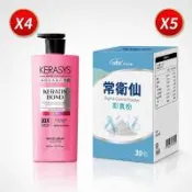 韓國可瑞絲秀髮豐盈角蛋白修護洗髮乳(x4)+常衛仙-草本消化酵素粉(5盒)