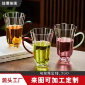 喜挖2店 新中式風鈴帶把手接待茶室泡茶杯家用高硼矽玻璃茶杯茶具