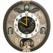 《精準鐘錶》日本 精工 SEIKO 光控音樂報時 水晶旋轉擺飾 時鐘 掛鐘 QXM385 QXM385N