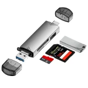 (店+)6合1USB3.0讀卡機 OTG Micro SD+TF讀卡機 Type-C高速3.0傳輸 HUB傳輸OTG