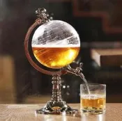 臺灣公司 可開發票 地球儀倒酒器紮啤機酒炮分酒器啤酒機酒塔酒吧酒桶飲水機 KTV用品