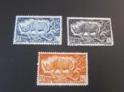 【雲品2】法屬赤道非洲French Equatorial Africa 1946 Sc 166-8 FU 