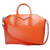 【GIVENCHY 紀梵希】小牛皮手提/肩背波士頓包(大-橘13L5100014-800-ORA)