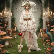 🎠YQ JELLY STUDIO s/s🌟現貨🎠小眾設計師品牌純棉櫻桃植絨圖案春夏薄荷葉邊上衣
