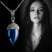 窩克yes99buy樂天分店 {迷幻珍寶}鎖骨吊墜配飾解藥 歐美S925銀藍剛玉項鏈七天預購+現貨