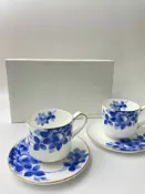古瓷堂日本回流瓷器 日本大倉陶園 回流古董瓷器 咖啡杯碟組 典藏款 手繪花紋 質感滿分 絕美收藏