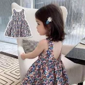 【橘魔法】繽紛花朵鼠鼠愛心露背背心洋裝 女童 兒童 童裝 連身裙 連衣裙 連身洋裝