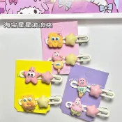 臺灣出貨✨海綿寶寶波浪夾ins少女心卡通派大星劉海夾日韓學生側邊髮卡髮飾