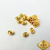 【金宏大銀樓】純金9999黃金小金磚 小金元寶(贈玻璃瓶) 金磚  擺飾 儲蓄 金元寶 存錢
