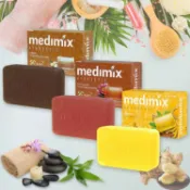印度 MEDIMIX 綠寶石皇室 藥草浴 美肌皂 125g 薑黃／藏紅花／岩蘭草 肥皂 香皂【小髮廊】D303660