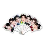 ❤️唯愛張凌赫❤️張凌赫七折扇子ins風簡約扇子防水高顏值物料周邊卡通diy大頭可愛