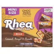 【iHerb】ChocZero, Rhea 糖果棒，牛、焦糖、牛軋糖和花生，15 根迷你棒，每根 0.5 盎司（14 克）
