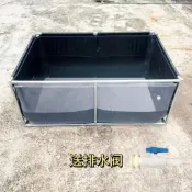 （訂金價格 聊聊咨詢）黑單面透明加強雙層支架魚池篷布蓄水刀刮布水池擺攤撈魚帆布池