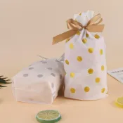 (店+)金圓點 銀圓點 束口袋 抽繩袋 點心袋 糖果袋 包裝袋 禮物袋 小號抽繩袋