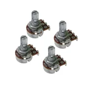 FLEOR 4PCS 短軸迷你吉他電位器電位器 A250K / B250K / A500K / B500K 吉他配件