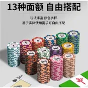 遊戲籌碼 皇冠籌碼 籌碼 麻將 （新款超顯眼上市）（滿500片送20片） 代幣 德州撲克籌碼 籌碼盒 撲克代幣 卡片籌碼