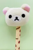 【震撼精品百貨】Rilakkuma San-X 拉拉熊懶懶熊 拉拉熊絨毛造型原子筆/中性筆-妹妹草莓#26033 震撼日式精品百貨