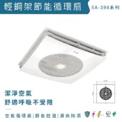 (店+)【ALASKA 阿拉斯加】SA-398D-2 直流DC變頻馬達 輕鋼架節能循環扇 附遙控器  高雄永興照明