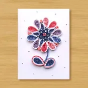 ( 6款供選擇 ) 手工捲紙卡片 _ Flower - 情人卡 生日卡