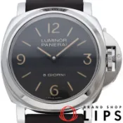 【DOKODEMO】沛納海 Luminor Base 8 Days 44mm PAM00914 男士腕錶，不鏽鋼/橡膠錶帶，黑色，拋光，成色極佳 [二手]（含錶盒、保固卡）