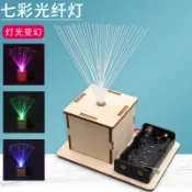 科技小製作 木製 3D拼圖 七彩光纖燈 生活科技 科學實驗 科學玩具 益智 教育 DIY 自行組裝