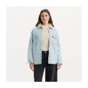 【LEVIS】女款 鋪毛翻領丹寧牛仔外套 熱賣單品 A7183-0010