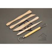 ◆SOFIAの樂園◆ 陶藝工具組 鋼絲刀 木刀 （共5支裝）