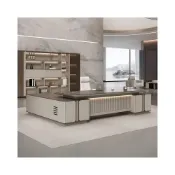 (店+)輕奢老闆辦公桌椅組合簡約現代董事長辦公室老闆桌單人班臺經理桌