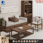 【現貨免運】羅漢床帶抽屜箱體實木推拉床摺疊兩用小戶型可伸縮沙發床塌新中式