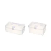 (店+)【LAVIDA 育兒好好玩】透明 手提整理箱 置物箱 手提 盒 工具箱 文具 分類 收納盒 手提箱 整理盒 零件盒 藥箱