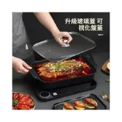 (店+)豆豆優選 特厚碳鋼魚盤 不粘商用烤魚盤烤盤燒烤盤家用烤魚爐電磁爐燃氣竈用 烤魚盤 煎烤盤 烤肉盤 烤盤 蒸魚盤 燒烤盤