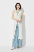 【Lativ】鏤空針織長版背心-女