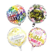 【歡樂打鐵】出清特價！四款18吋圓形氣球鋁箔氣球 生日 周年紀念 派對佈置