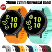 SAMSUNG 20 毫米 22 毫米矽膠錶帶適用於三星 Galaxy Watch 7 6 5 4 40 毫米 44 毫
