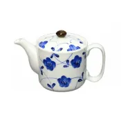(店+)日本製 佐倉嚴選 有田燒 削紋茶壺 470ml 附濾網 藍色花 花卉急須 日式泡茶壺 花茶壺 白瓷 茶具 送禮