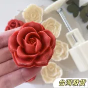 ⭐月餅模具 玫瑰花壓花模具50g 廣式冰皮月餅模具 食品級 家用烘焙神器 花朵喜餅 手壓式月餅模具