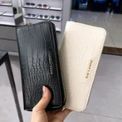 新加坡代購小ck長夾 手拿包 鱷魚紋皮夾 charles&keith專櫃購買拉鏈零錢包 防刮多卡位卡夾女包 手拿包