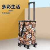 買菜車 小拉車 野餐小推車 便攜 家用摺疊拉桿車買菜小拉車萬向輪伸縮摺疊便攜購物手拉家用小推車行李車拉桿拖車