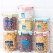 (店+)【收納女王】600ml-馬卡龍刻度雜糧密封保鮮罐(密封罐 保鮮罐 保鮮盒)